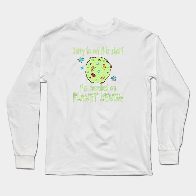 Planet Xenon Long Sleeve T-Shirt by UltraQuirky